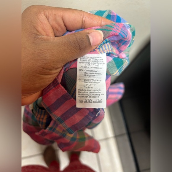 J. Crew Classic Fit Boy Shirt in Crinkle Magenta Plaid size 0 - Picture 4 of 6